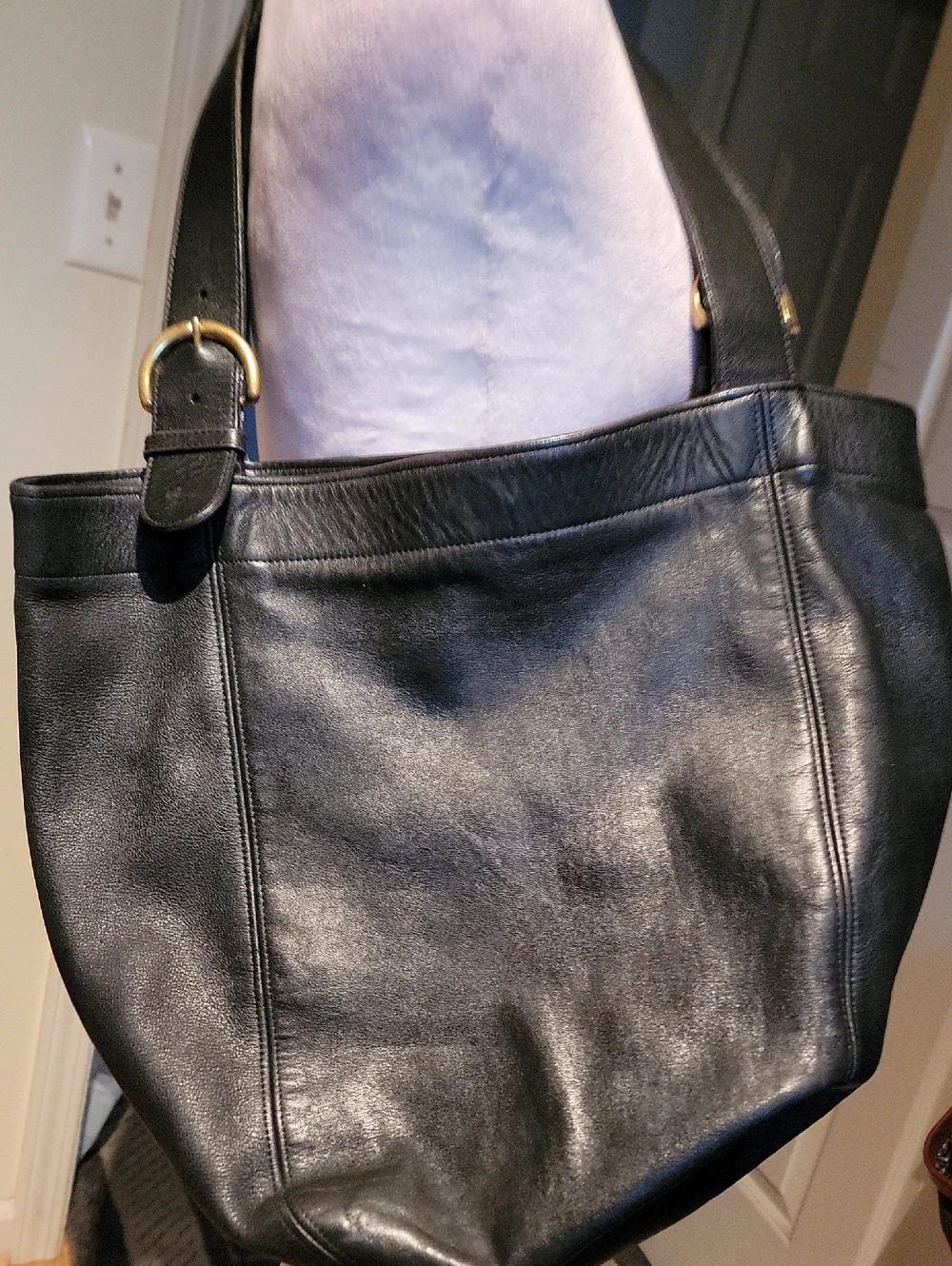 Vintage Coach Soho Classic Black Leather Hobo Tote Bag - Women - Picture 4 of 11